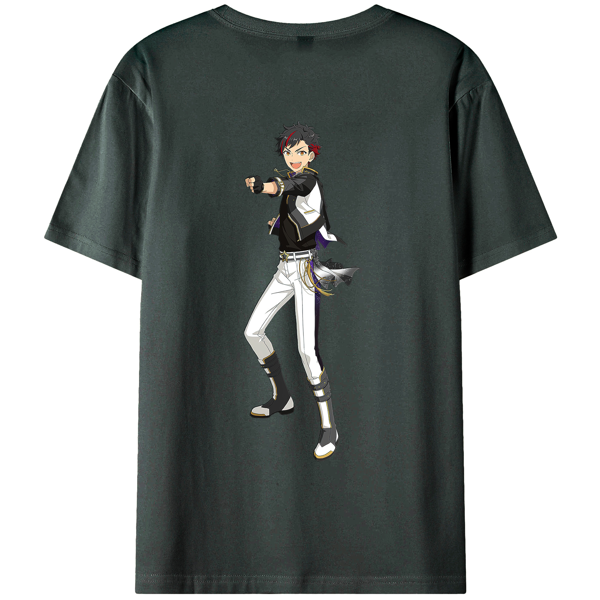 （画像用） あんさんぶるスターズ! Ensemble Stars 綿100％ メンズ半袖Tシャツ（バックプリント） 通気性